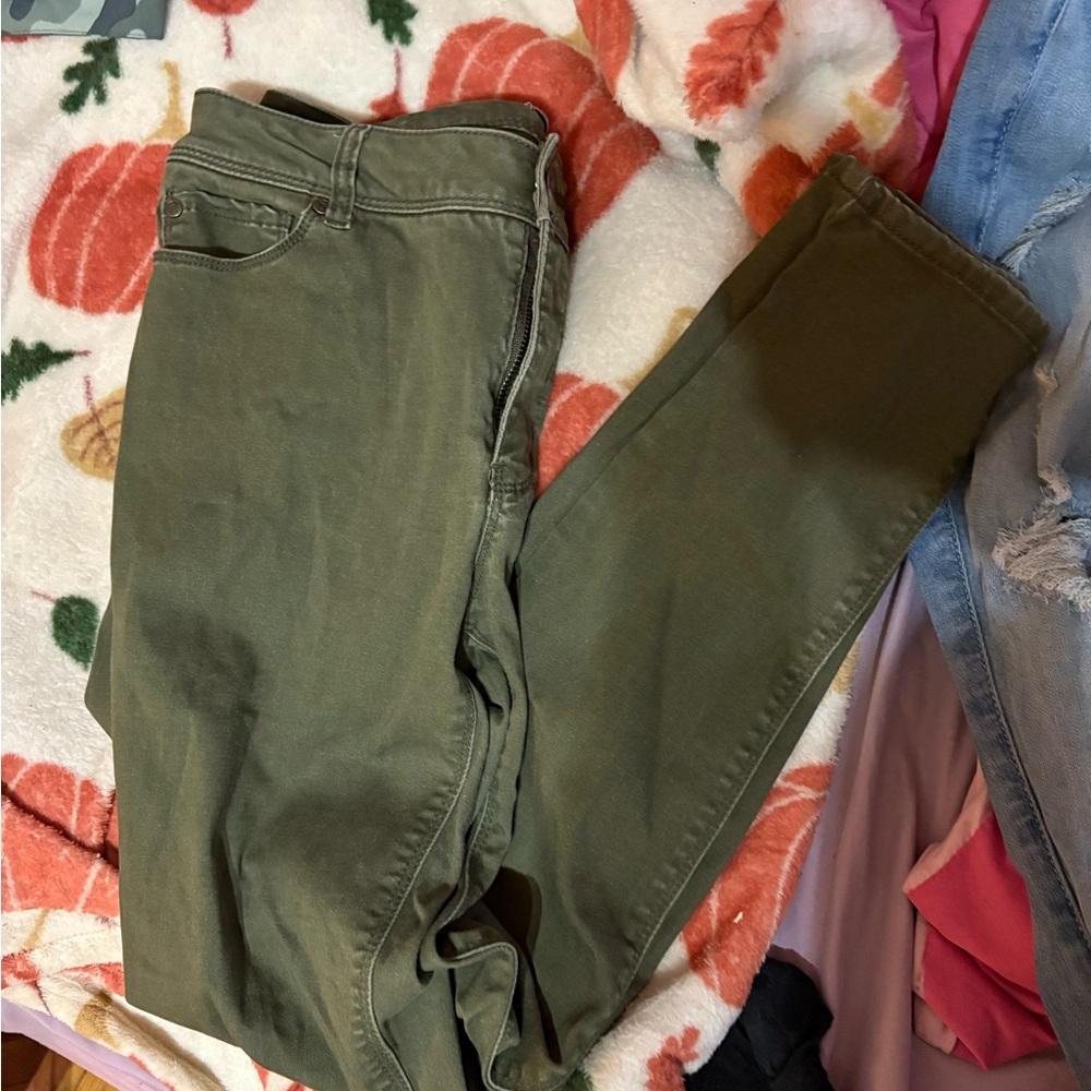 Olive Green Women's Jeans
